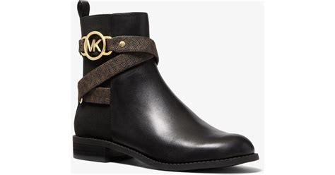 Rory Logo and Leather Ankle Boot 